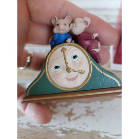 Hallmark in a heartbeat clock mice ornament 1995 Xmas tree - Picture 7 of 8